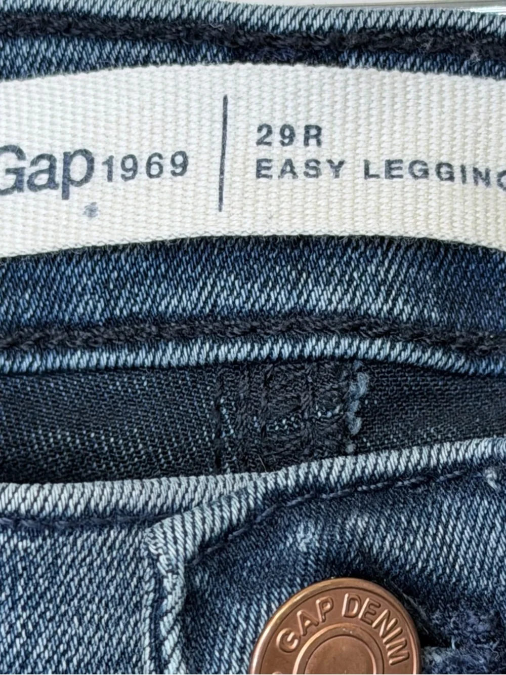 GAP | Indigo Easy Legging Mid-High Waisted Chic Denim True Skinny Jeans - Picture 7 of 9